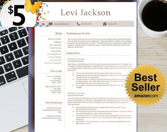 Professional Resume Template ~ CV Template | Creative and Modern Resume | Teacher Resume | Word Resume | Instant Download
