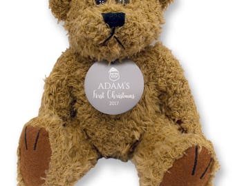 christmas teddy personalised