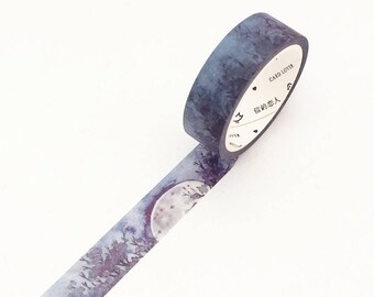 Seasons Color Washi Tape - Moon Night (1 pc) Japanese Stationery Watercolor Masking Tape Set Deco Tape