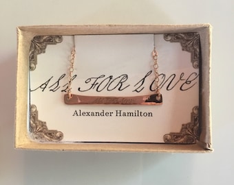 All for Love Necklace inspired by Alexander Hamilton