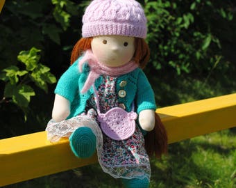 14 inch (36 cm) Waldorf doll. Steiner doll-cloth dolls handcrafted dolls-stuffed dolls work-Waldorf Toys