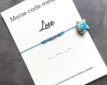 Couples bracelet, Girlfriend bracelet, Boyfriend bracelet, Morse code bracelet, Romantic gifts, Love bracelet, Morse code, Love gifts, A80