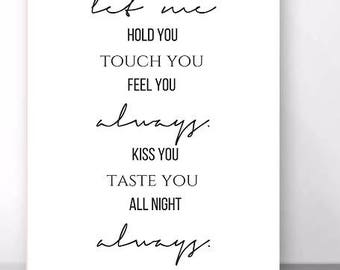 Always - Blink 182 Lyrics - Typography Print - Wall Art - Wall Decor - Lyric Prints - Instant Digital Download - Monochrome Prints
