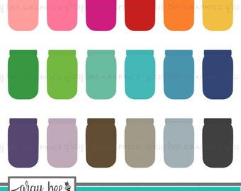 SALE! Mason Jar Clipart Set, Commercial Use, Instant Download, Digital Clipart, Digital Images- MP214