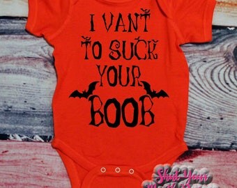 I vant to suck your boob; funny halloween; newborn halloween; baby girl halloween; baby boy halloween; baby costume; halloween outfit