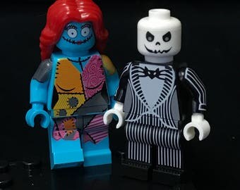 Jack & Sally Minifigure Set Custom Minifigures The Nightmare Before Christmas