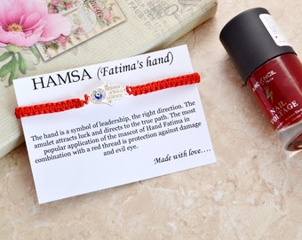 Evil eye bracelet Hamsa bracelet red Women bracelet Red Thread Bracelet hamsa hand Red String Bracelet Hamsa jewelry Good luck bracelet