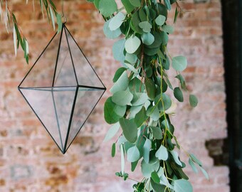 Geometric terrarium, Hanging terrarium, Glass terrarium, Glass hanging decor, Hanging decor, Glass Planter, Glass home decor
