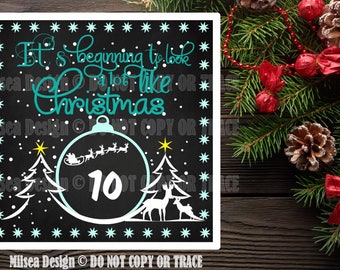 Christmas Chalkboard, Christmas svg, Christmas Countdown, Cut File, SVG, DXF, Cricut cut file, Vinyl Cut Files, Silhouette, Christmas, Santa