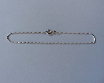 Bracelet ball 1 mm 925 sterling silver 19 cm
