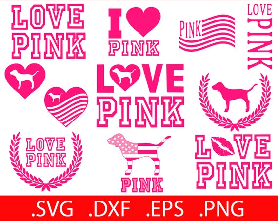 Bundle Love Pink SVG File Love Pink Clip Art Love Pink