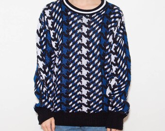 Knit Sweater 90s Pattern Fresh Prince Grunge Geometric Clothing Knit Sweater 90s Pattern Fresh Prince Grunge Geometric Clothing