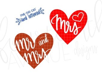 Mr And Mrs SVG PNG DXF Wedding Text Mr And Mrs SVG PNG DXF Wedding Text
