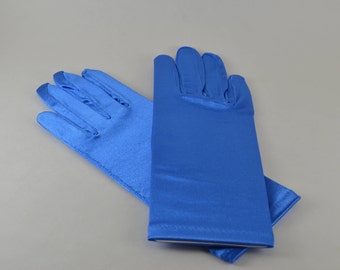 Stretch Satin Gloves Wrist Length For Ladies 2BL
