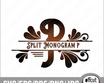 Download Split monogram p | Etsy