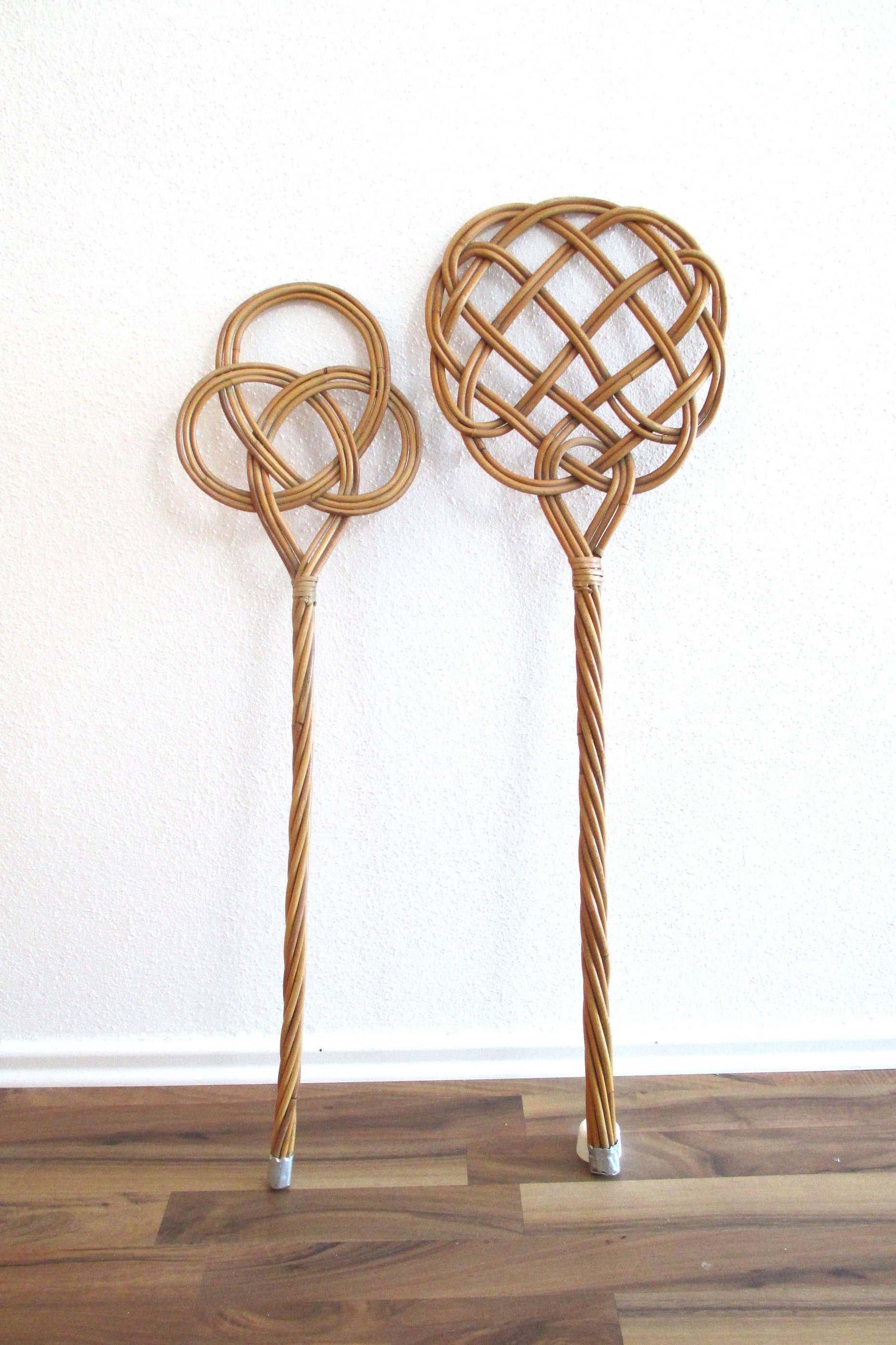 Antique Rug Beater Germany Wicker Carpet Whipper Woven