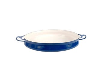 Vintage Dansk Paella Pan - Dansk Kobenstyle - IHQ - Cobalt Blue - Dansk Enamel Pan - Jens Quistgaard - France - Danish Modern - 60s Dansk