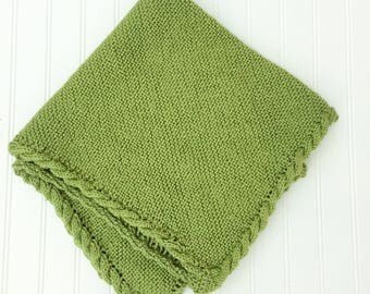 Knit stroller blanket pattern - knit baby blanket pattern - knit blanket pattern - cable knit blanket pattern - cable blanket pattern
