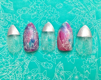 Handmade Designer Fake Nails from Girly To by NeverTooMuchGlitter