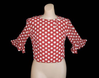 red cocktail blouse
