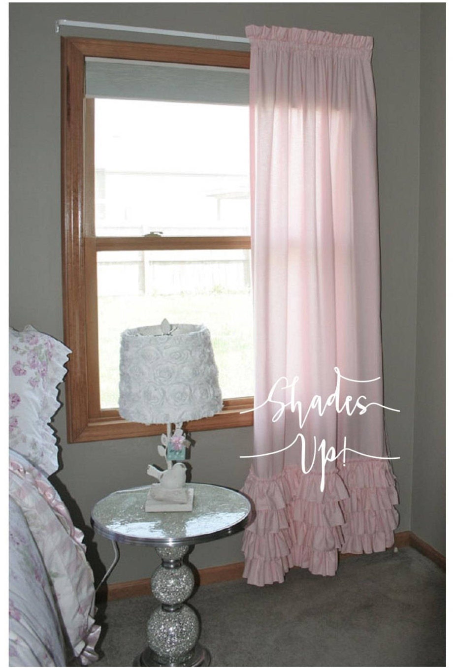 Panels Curtains Baby Pink Washed KONA Cotton PAIR of 4
