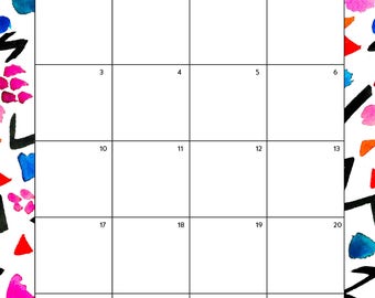 FREE September 2017 Printable Calendar Agenda Planner | DIY Digital Download Print