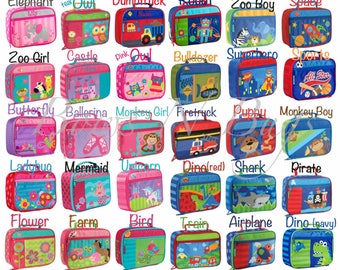 Monogrammed Stephen Joseph Classic Lunch Boxes / Children and Toddler Lunch Box / Personalized / Choose from 30 Patterns / Boys and Girls