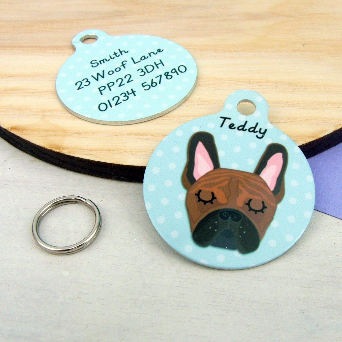 Dog Tag French Bulldog Frenchie Dog ID Tag French Bulldog