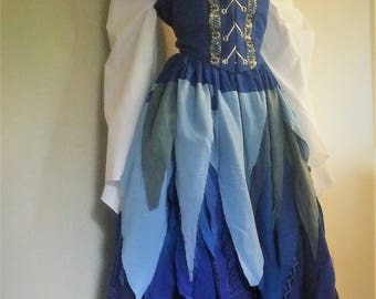 Blue Flutter Skirt