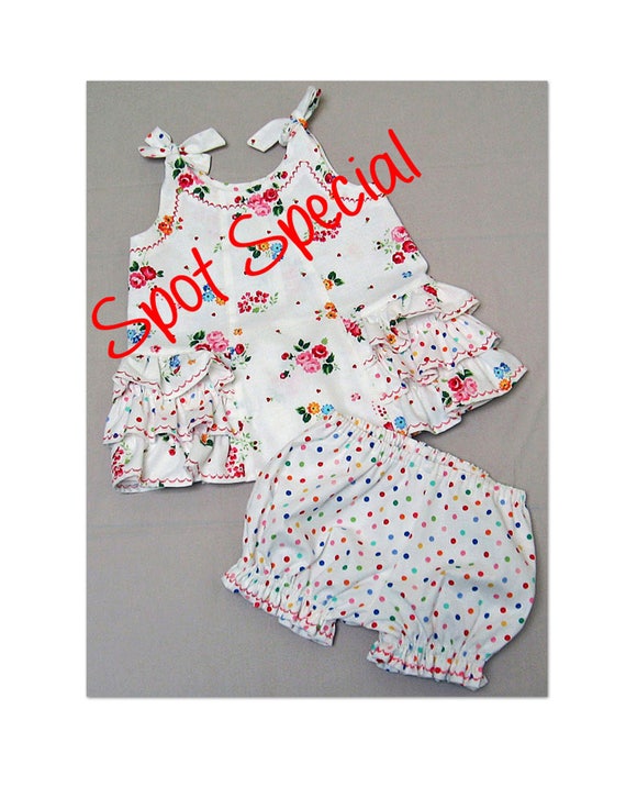 Baby dress and diaper cover sewing pattern SUNNY DRESS