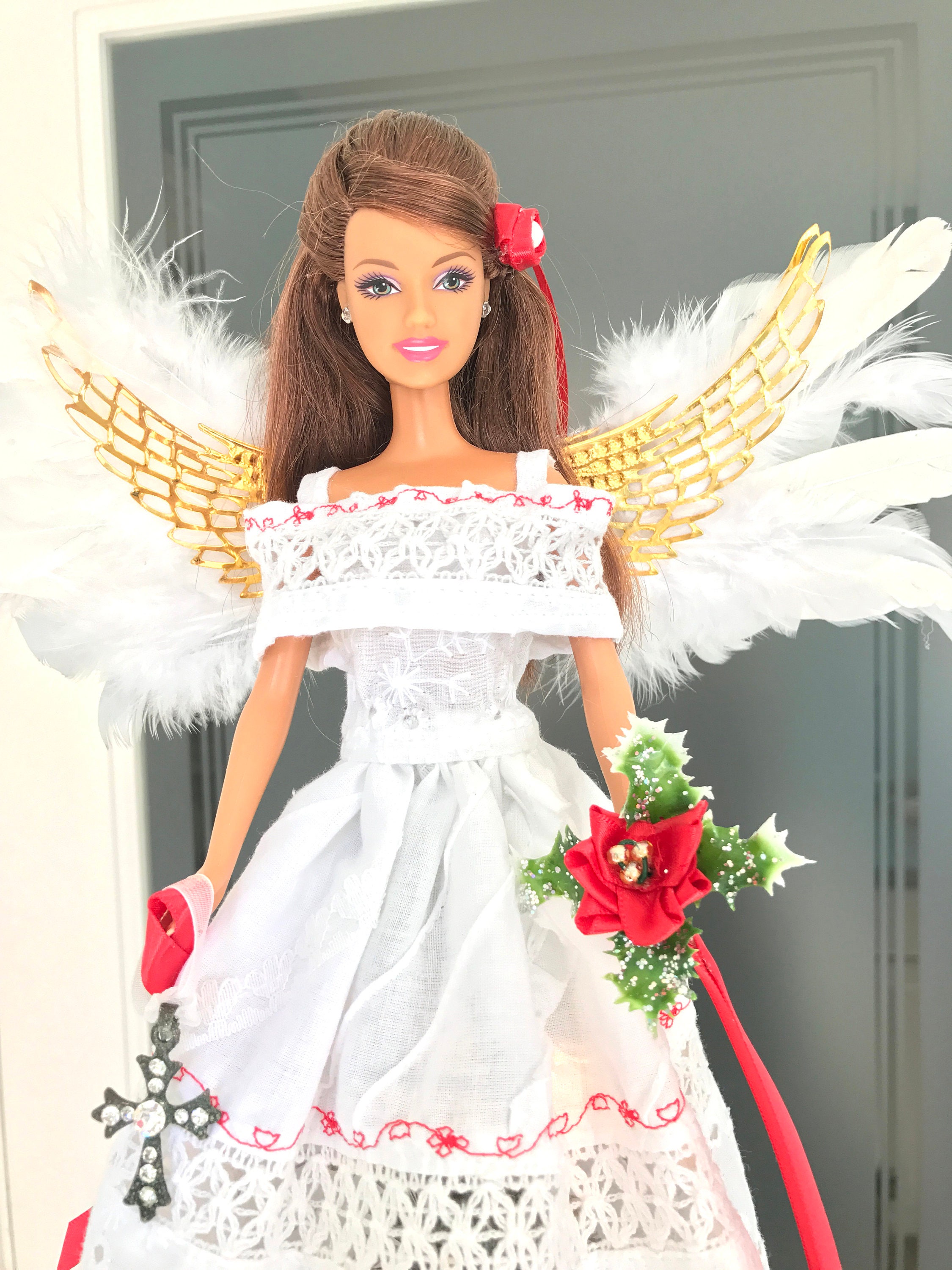 Angel tree topper Latina Angel Christmas tree topper Mexican
