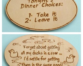 Unique, original, hand-drawn funny oval fridge magnet
