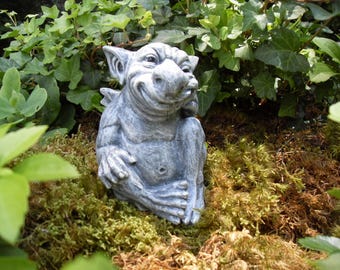 Gargoyle Statue Giggling Baby Gargoyle Handmade Fantasy Garden