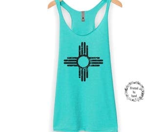New Mexico Tank Top | New Mexico Shirt - New Mexico - Zia tank Top - Racerback Tank Top