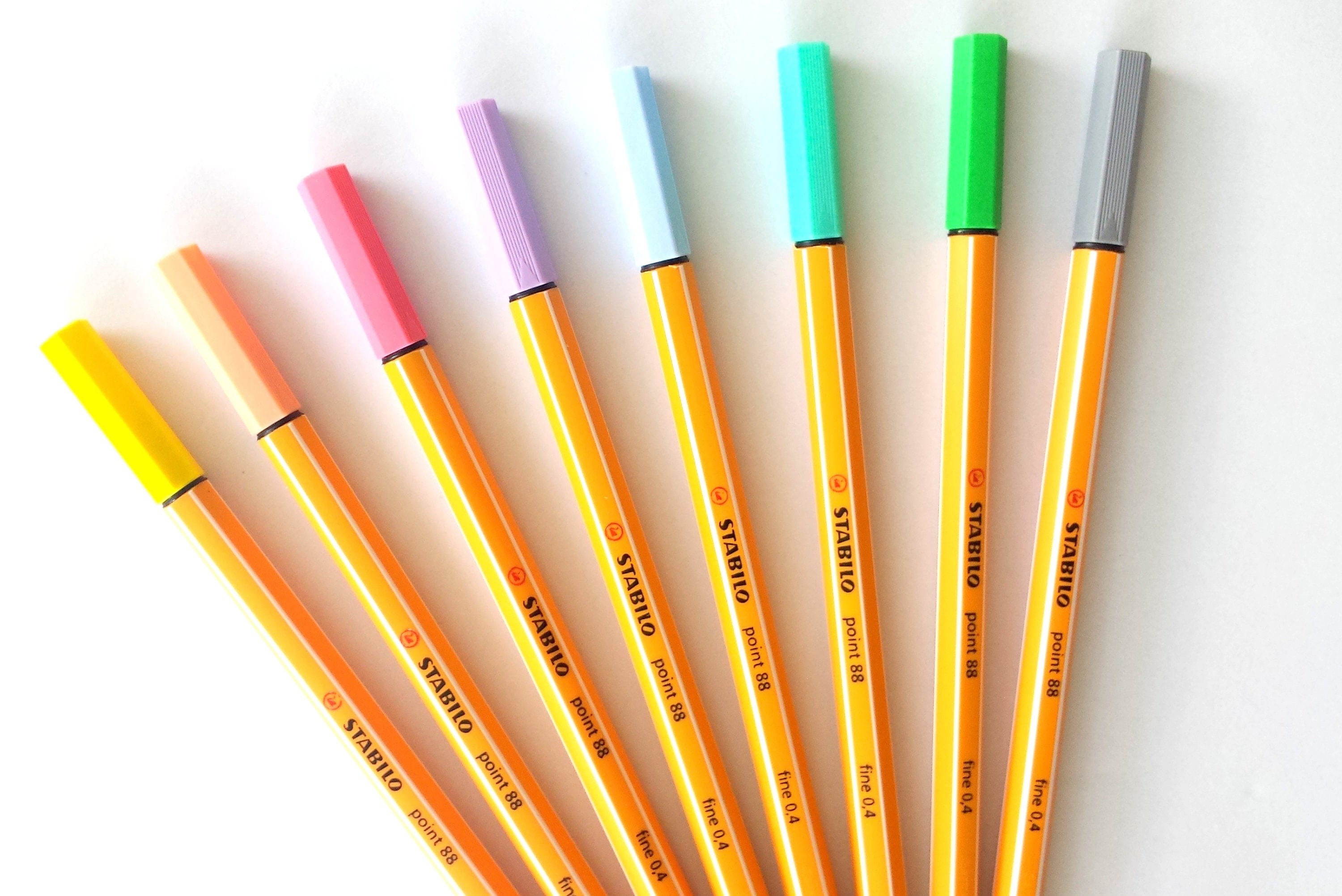 8 pastel Stabilo point 88 pens | stabilo boss pastel pens ...