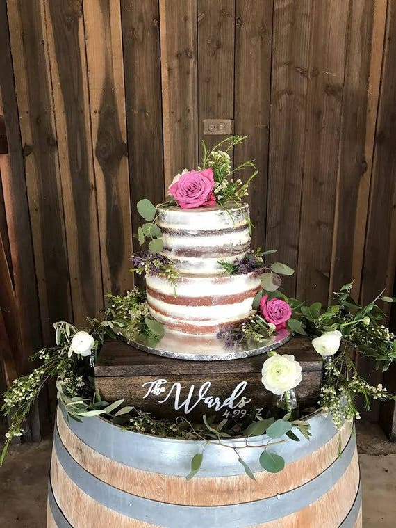 Wedding Dessert Stand Wood Cake Personalized Wedding Dessert Stand Wood Cake Personalized