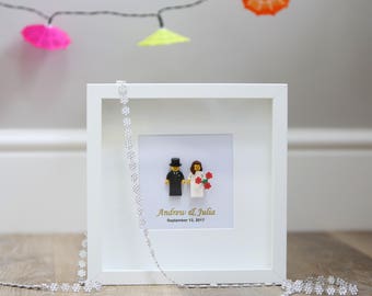 Lego wedding gift frame. Customable!!