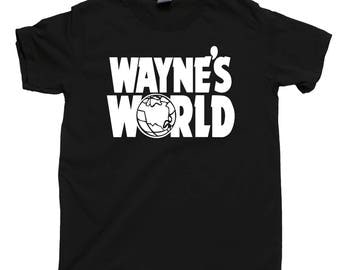WAYNE'S WORLD T Shirt Wayne Garth Noahs Arcade Schwing Mike Myers Dana Carvey No Stairway SNL Party Time Excellent Wayne Stock Hat Poster