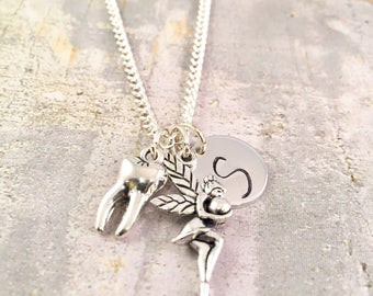 Tooth Fairy Necklace, Tooth Fairy Jewelry, tooth charm necklace, Pixie Jewelry, Fairy Necklace, Tooth fairy gift, tooth necklace