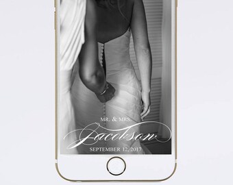 Wedding Snapchat Filter, Snapchat filter, Snapchat Geofilter, Wedding Snapchat Geofilter, Custom Wedding Filter, Elegant Font Geofilter