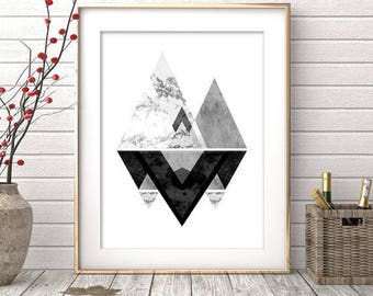 Wall Art Prints, Instant Download Printable Art, Black and White Prints, Geometric Modern Art, Black and White Art, Wall Prints, Wall Decor