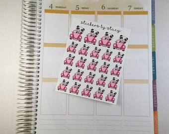 Piper the Panda | Travel | Road Trip | Planner Stickers
