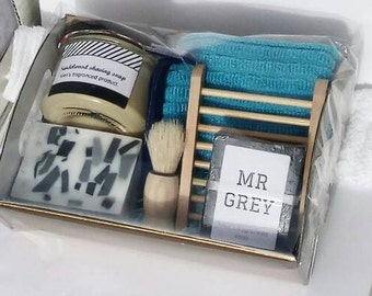 Unique dad gift - handmade shaving soap gift basket for dad - gift for him - fathers day present - dad gift