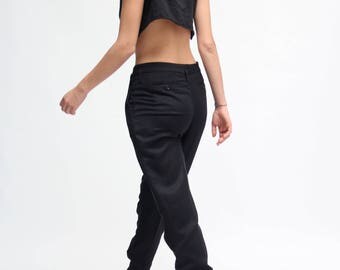 SPORTMAX vintage jodhpurs pants 90's // pied-de-poule houndstooth trousers // wide hips tight wrists //baggy// ample fit -it40 usa6 gb8