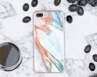 Blue Marble iPhone 7 Case Clear iPhone 6s Case Stoned iPhone 7 Plus Case Marble 6 iPhone Case iPhone 5s Case Silicone iPhone SE Case cn006