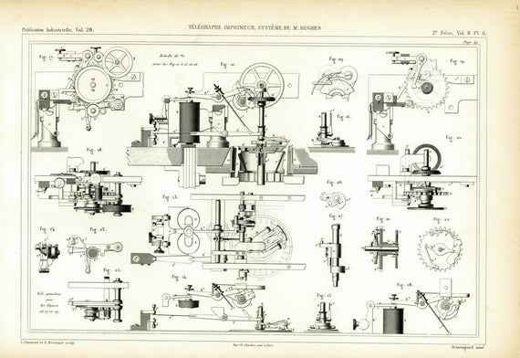 1882 Télégraphe Téléphone Appareil Communication Gravure