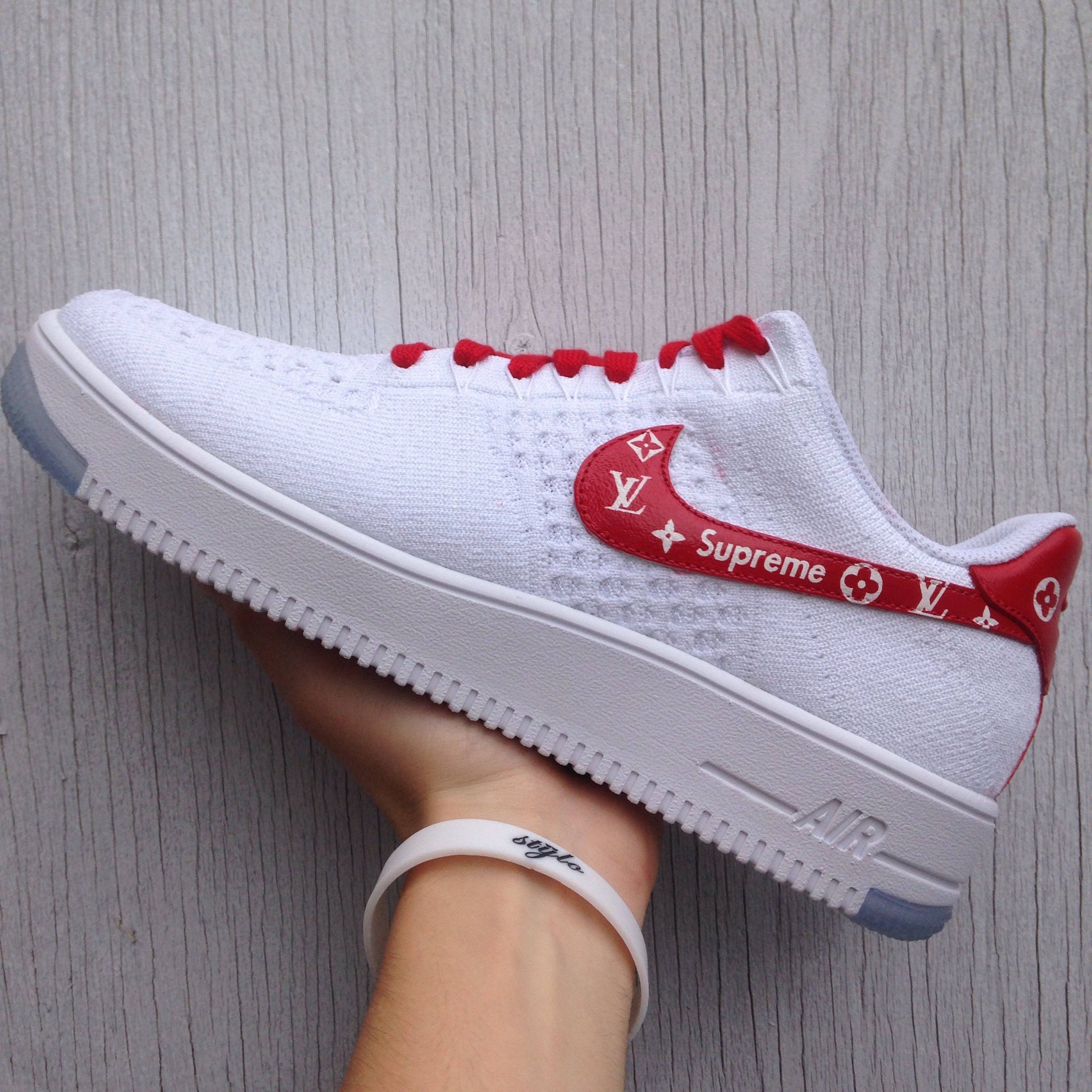 Custom Painted Nike Air Force 1 Ultra Flyknit Low LV X Supreme