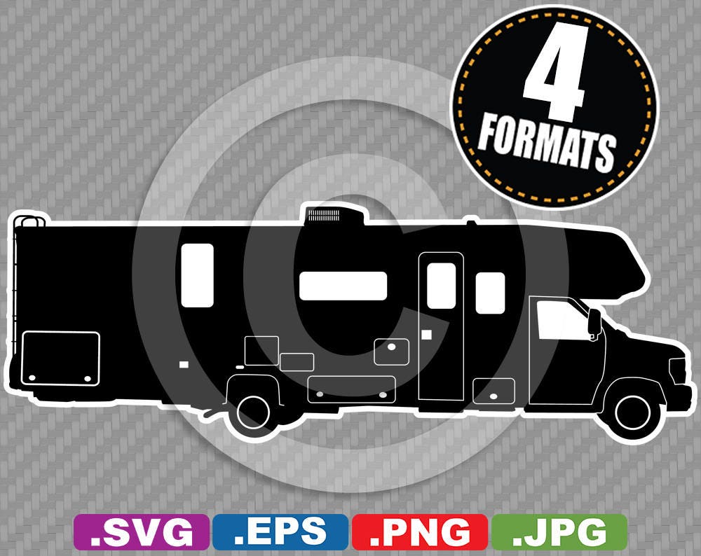 Download Motorhome / RV Clip Art Image SVG cutting file Plus eps