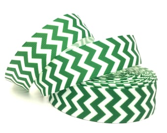 Green Chevron Ribbon, Green Ribbon, Green Chevron, Green Grosgrain, Green Zig Zag ribbon, Emerald Ribbon, Emerald Grosgrain, Emerald Chevron