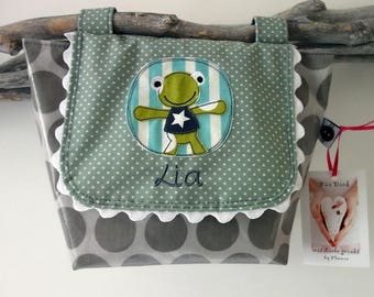 Handlebar bag with your name frog bicycle bag